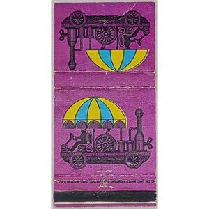 Front Strike Matchbook Cover Ohio Match Steampunk Umbrella Vehicle Purple